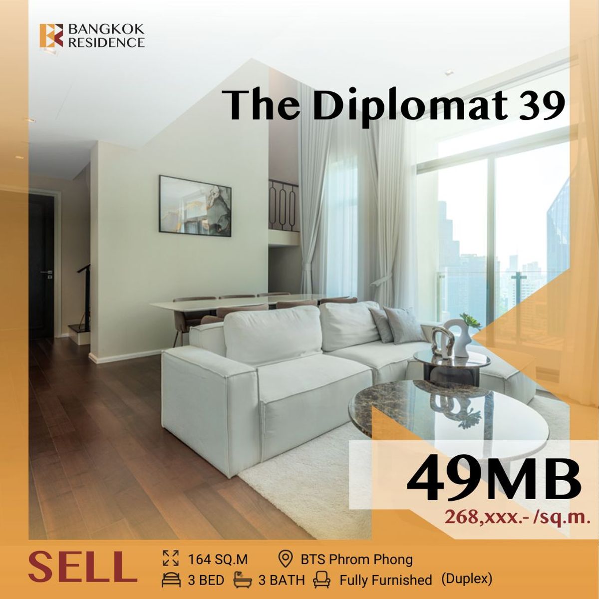 For SaleCondoSukhumvit, Asoke, Thonglor :  💎Luxury Condo at Special Price The Diplomat 39 near BTS Phrom Phong 