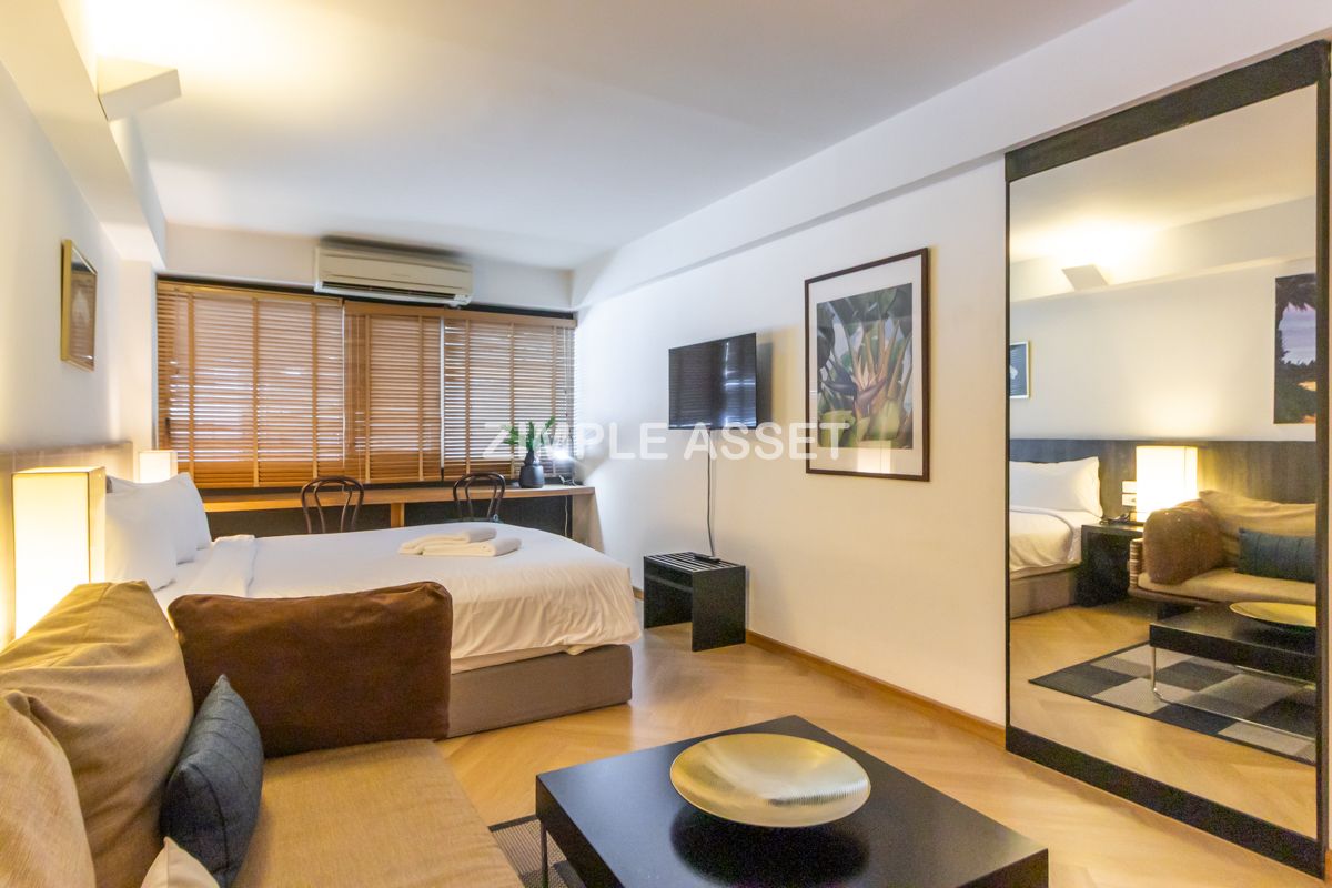 For RentSathorn, Narathiwat : Line ID: @zimple_asset Apartment on North Sathorn Road, Fully Furnished, ICONSIAM View, Quiet & Secure, near BTS Saphan Taksin, Short-term Lease Available.