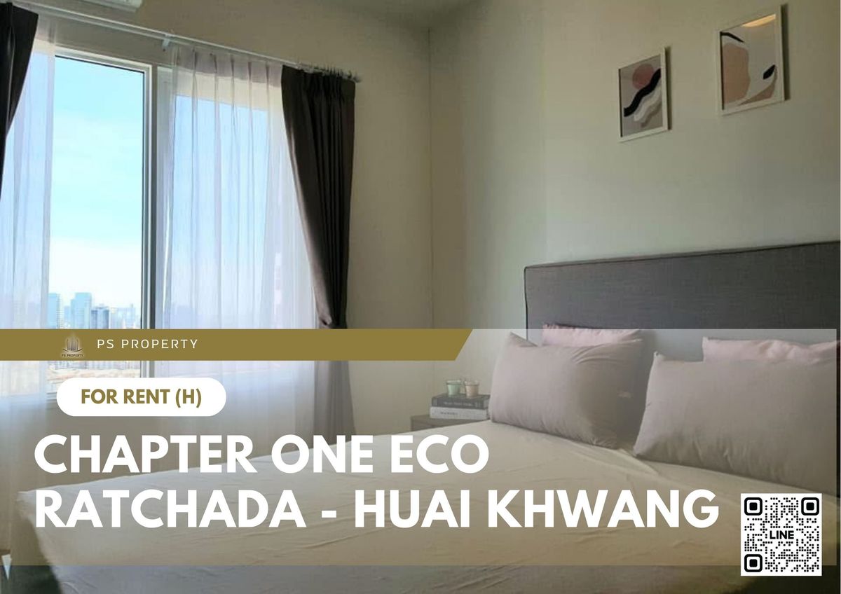 For RentCondoRatchadapisek, Huaikwang, Suttisan : For rent 📍 Chapter One Eco Ratchada - Huai Khwang 📍 Fully furnished and equipped, near MRT Huai Khwang