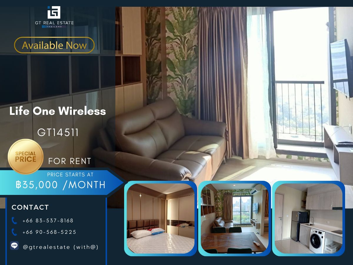 ให้เช่าคอนโดวิทยุ ชิดลม หลังสวน : คอนโด Life One Wireless เดินทางสะดวก ใกล้รถไฟฟ้าบีทีเอส มีรถรับส่ง ห้องสวย เฟอร์นิเจอร์ครบ พร้อมอยู่!