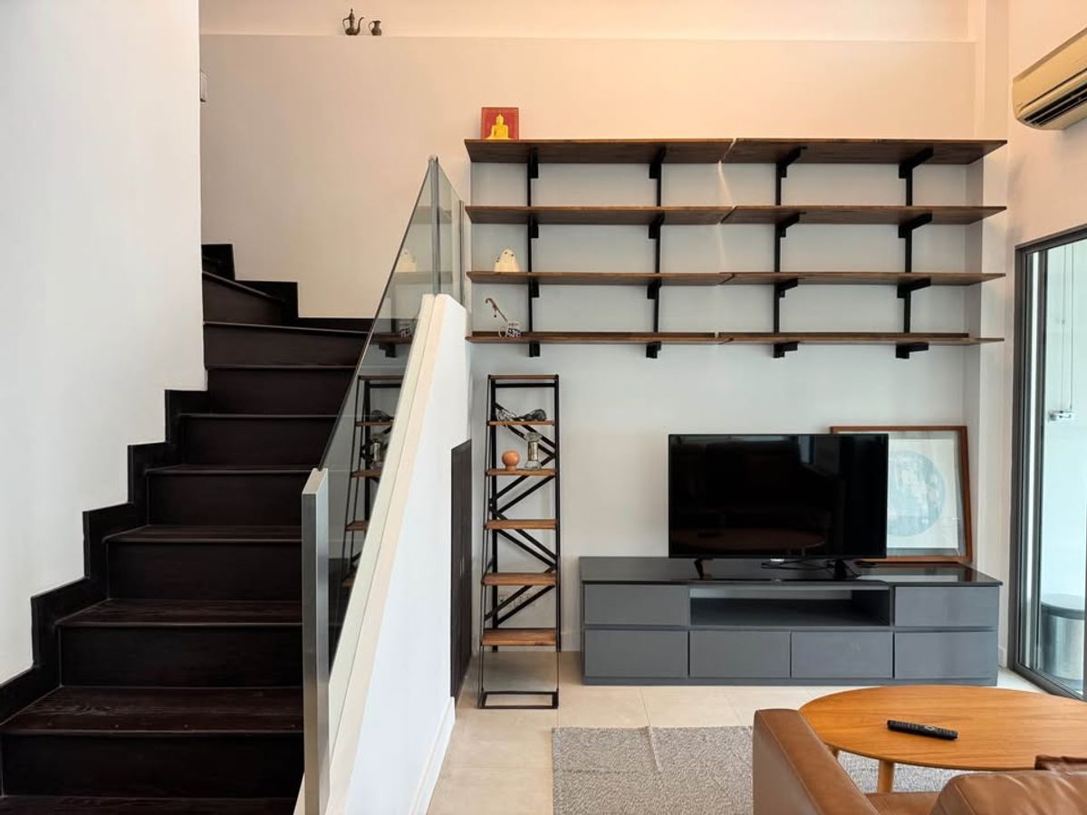 ให้เช่าคอนโดราชเทวี พญาไท : ให้เช่า Ideo Q Phayathai | Duplex 63 ตร.ม. | 1 ห้องนอน 2 ห้องน้ำ | 38,000 บาท | LINE: @323gqmho | Ref: T1981