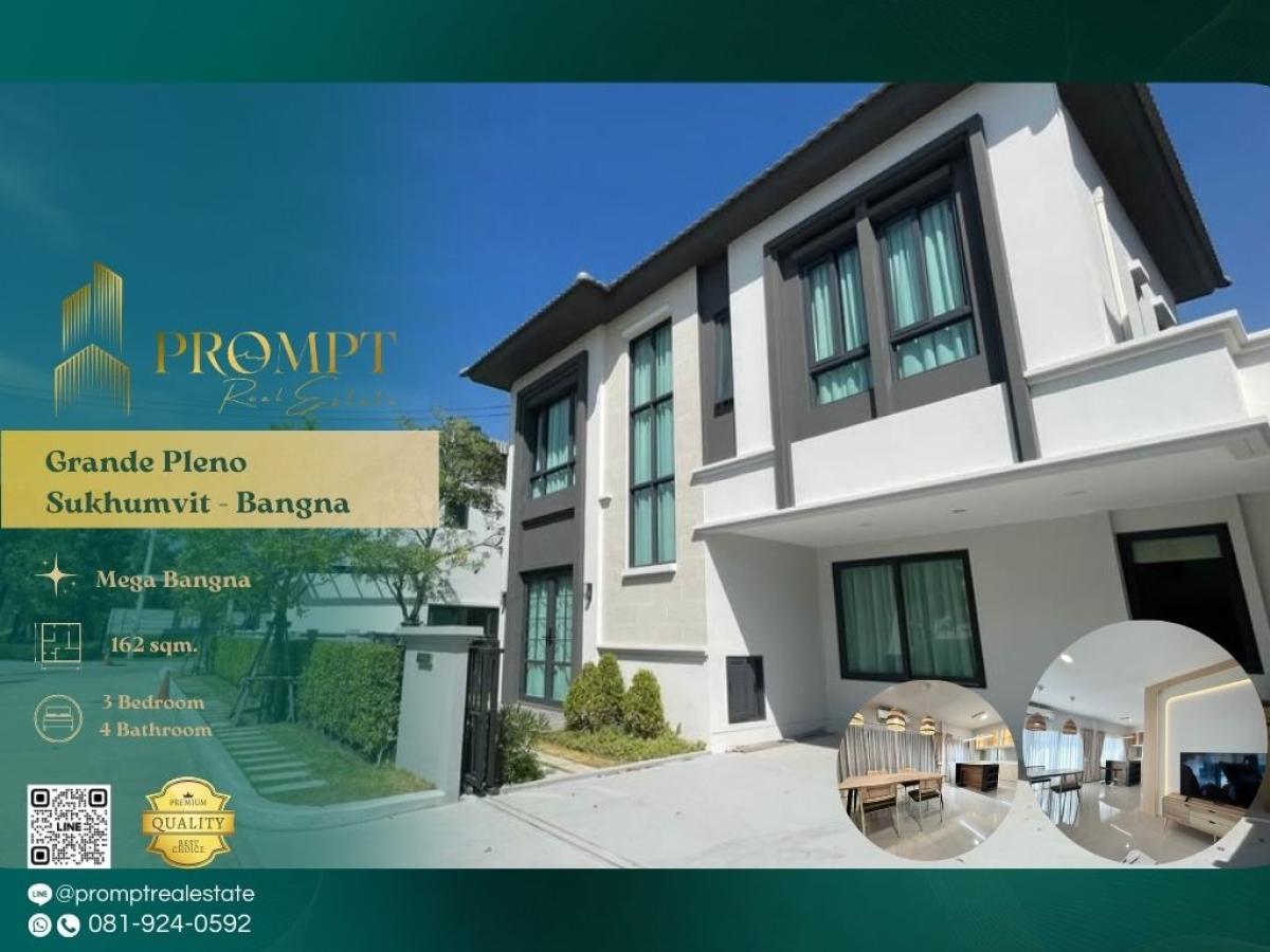 For RentHouseSamut Prakan,Samrong : GH01287 - Grande Pleno Sukhumvit - Bangna  :  แกรนด์ พลีโน่ สุขุมวิท - บางนา - Mega Bangna, International School (SISB / TCIS / Concordian), Suvarnabhumi Airport