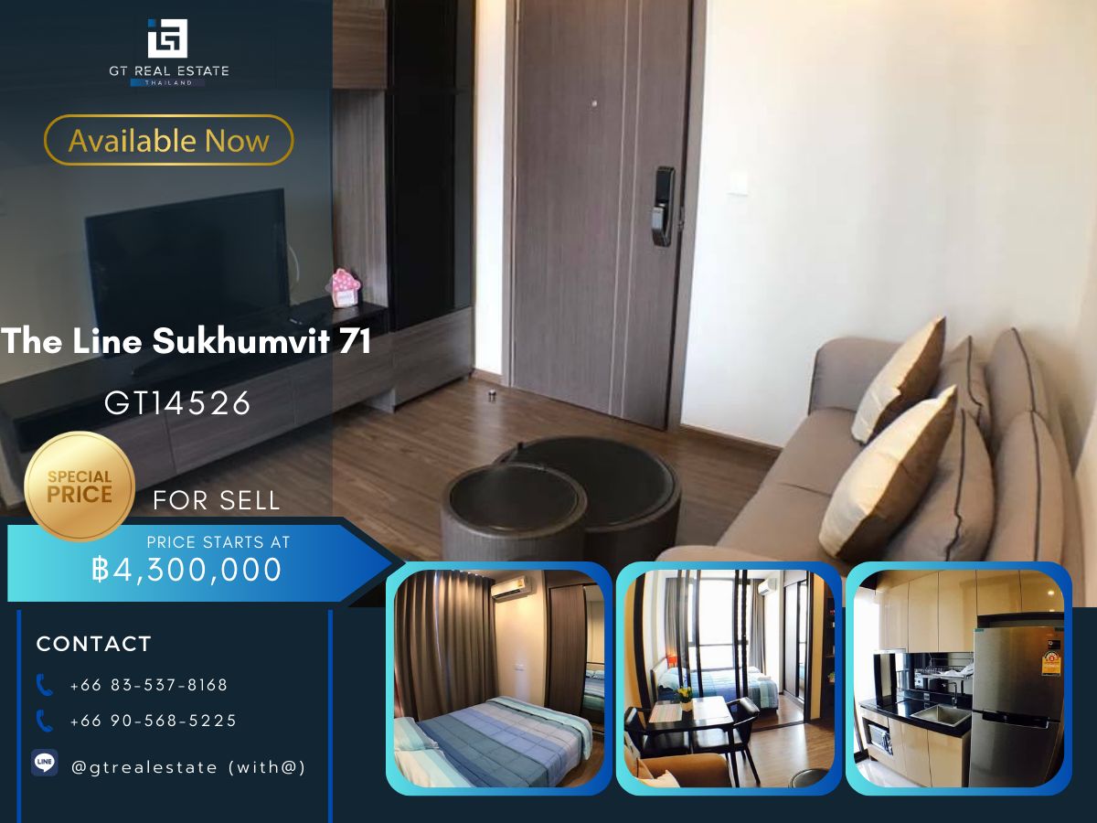 ขายคอนโดอ่อนนุช อุดมสุข : คอนโด The Line Sukhumvit 71 เดินทางสะดวก ใกล้รถไฟฟ้าบีทีเอส มีรถรับส่ง ห้องสวย เฟอร์นิเจอร์ครบ พร้อมขาย