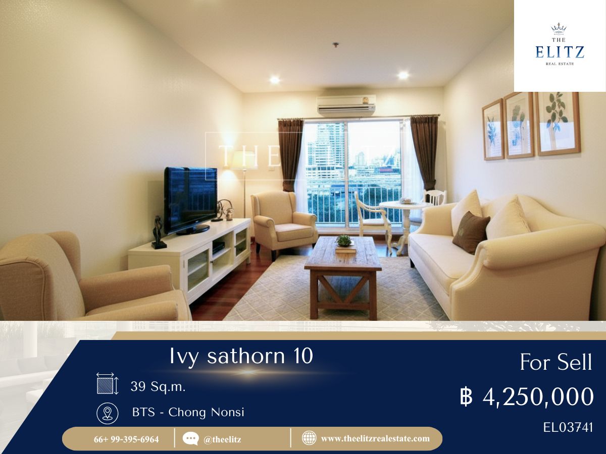 For SaleCondoSathorn, Narathiwat : ✨ Rare OPPORTUNITY !! Ivy Sathorn 10, beautiful room, CBD, connect to all special prices 💯