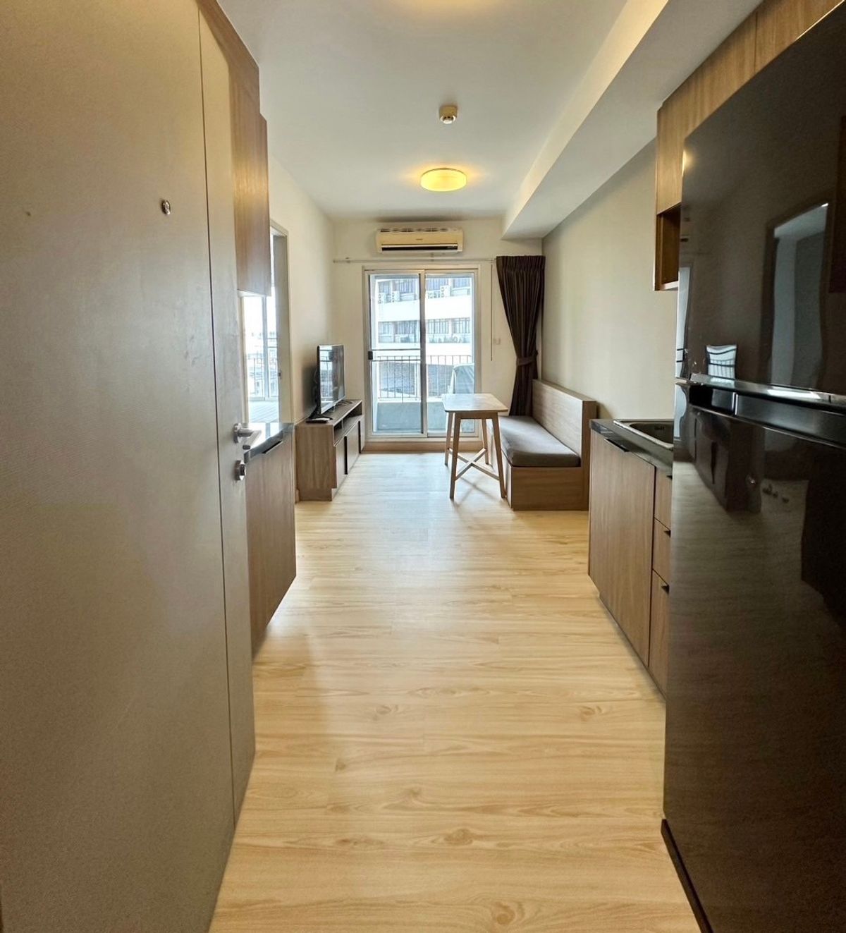 For RentCondoKasetsart, Ratchayothin : 🌼 (Rent) Beautiful room, fir, electrical appliance 🌼✨✧ Condo Chapter One The Campus Kaset ✧ Near Kasetsart University BTS Senanikhom 1 Bedroom 1 Bathroom, Building F, Floor 7 ✨ Rental price 12,000/month ✨ Cold wind south, not hot room 📞 Interested, contac
