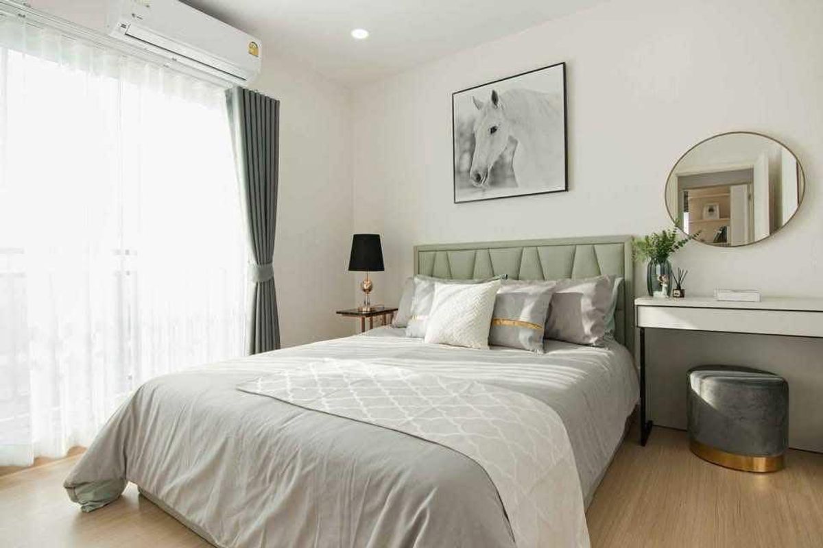 For RentCondoBang kae, Phetkasem :  ★ Supalai Veranda Phasi Charoen Station ★ 51 sq m., 12a floor (2 bedrooms, 1 bathroom), ★ near MRT Phasi Charoen ★ near Seacon Bang Khae and Kasem 2 Hospital ★ many amenities ★ complete electrical appliances ★