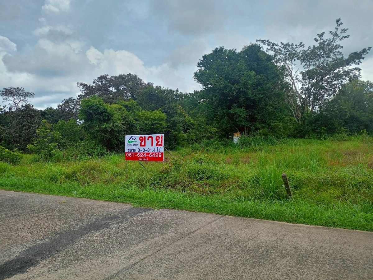 ขายที่ดินอุบลราชธานี : ขายที่ดินเปล่าแปลงสวย ขนาด 3-3-81.4 ไร่ (แบ่งขายได้) ในตำบลขี้เหล็ก อ.เมืองอุบลฯ พร้อมพัฒนาได้ทุกอย่าง (N.1843)