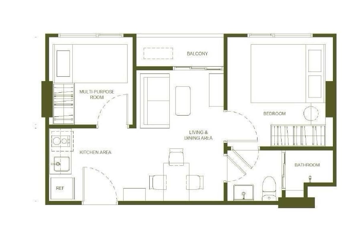 Sale DownCondoRatchadapisek, Huaikwang, Suttisan : Selling down The Base Ratchada 19 rooms, size 34.75 SQ.M 1 Bed Plus, 6th floor, Building A, position 06, only 3.98 MB !!