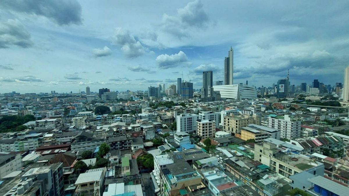 ให้เช่าคอนโดวงเวียนใหญ่ เจริญนคร : Villa Sathorn Condo 2 ห้องนอน  ติด BTS กรุงธนบุรี ชั้นสูง วิวโล่ง