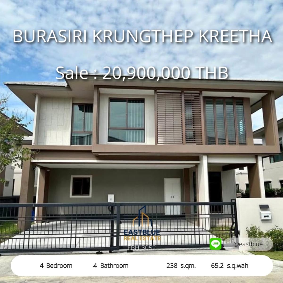 ขายบ้านพัฒนาการ ศรีนครินทร์ : บ้านหรู 4 ห้องนอน ทำเลศักยภาพสุขุมวิท 
Luxury 4-Bedroom Home in Prime Sukhumvit Location 

บ้านเดี่ยว 4 ห้องนอน 238 ตรม. พร้อมให้เช่าและขาย 
4-Bedroom Detached House 238 sqm Available for Rent & Sale