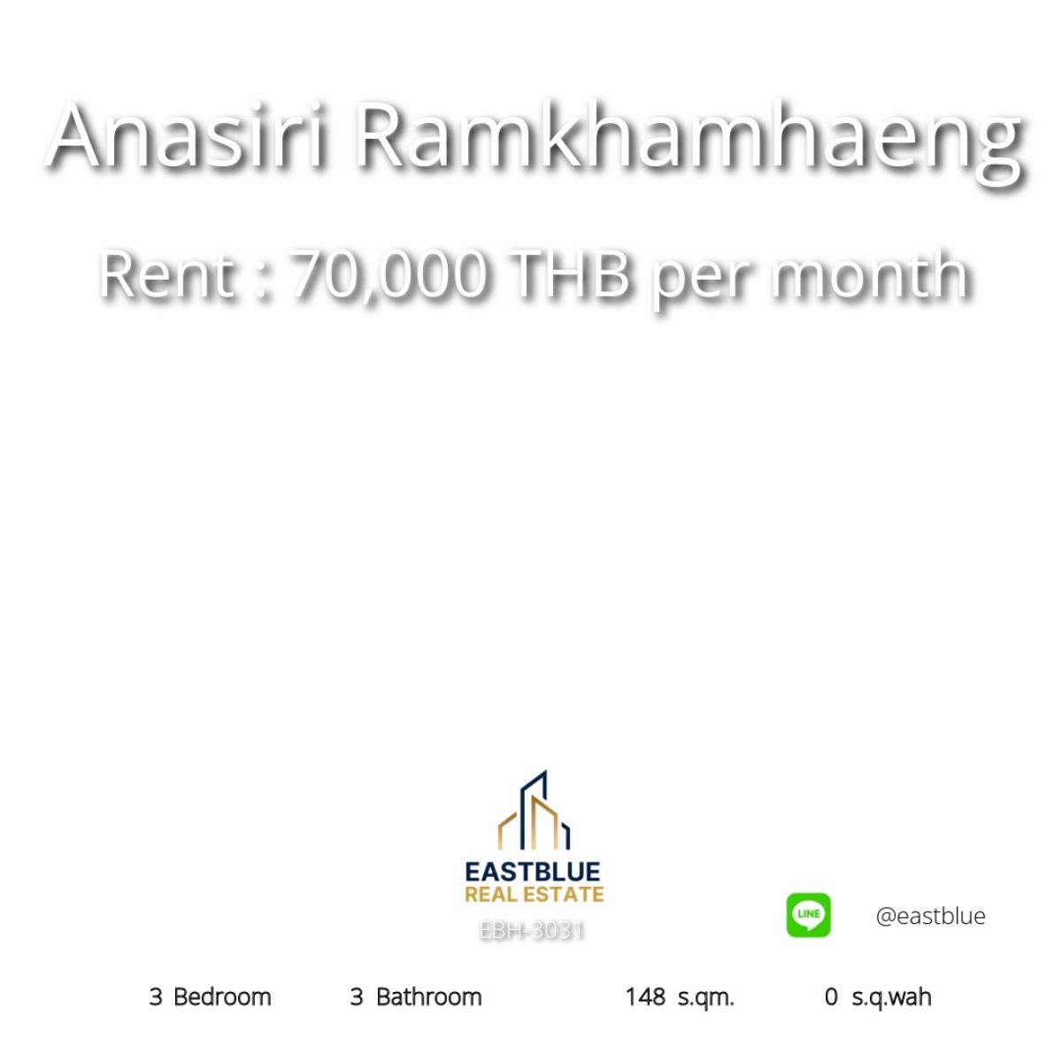ให้เช่าบ้านมีนบุรี-ร่มเกล้า : บ้านเดี่ยว 3 ห้องนอน 3 ห้องน้ำ พร้อมอยู่! 
3 Bed 3 Bath Ready to Move In! Anasiri Ramkhamhaeng 

ขายด่วน! บ้านสวยราคาพิเศษ 70,000 บาท 
Hot Deal! Beautiful House for Only 70,000 THB