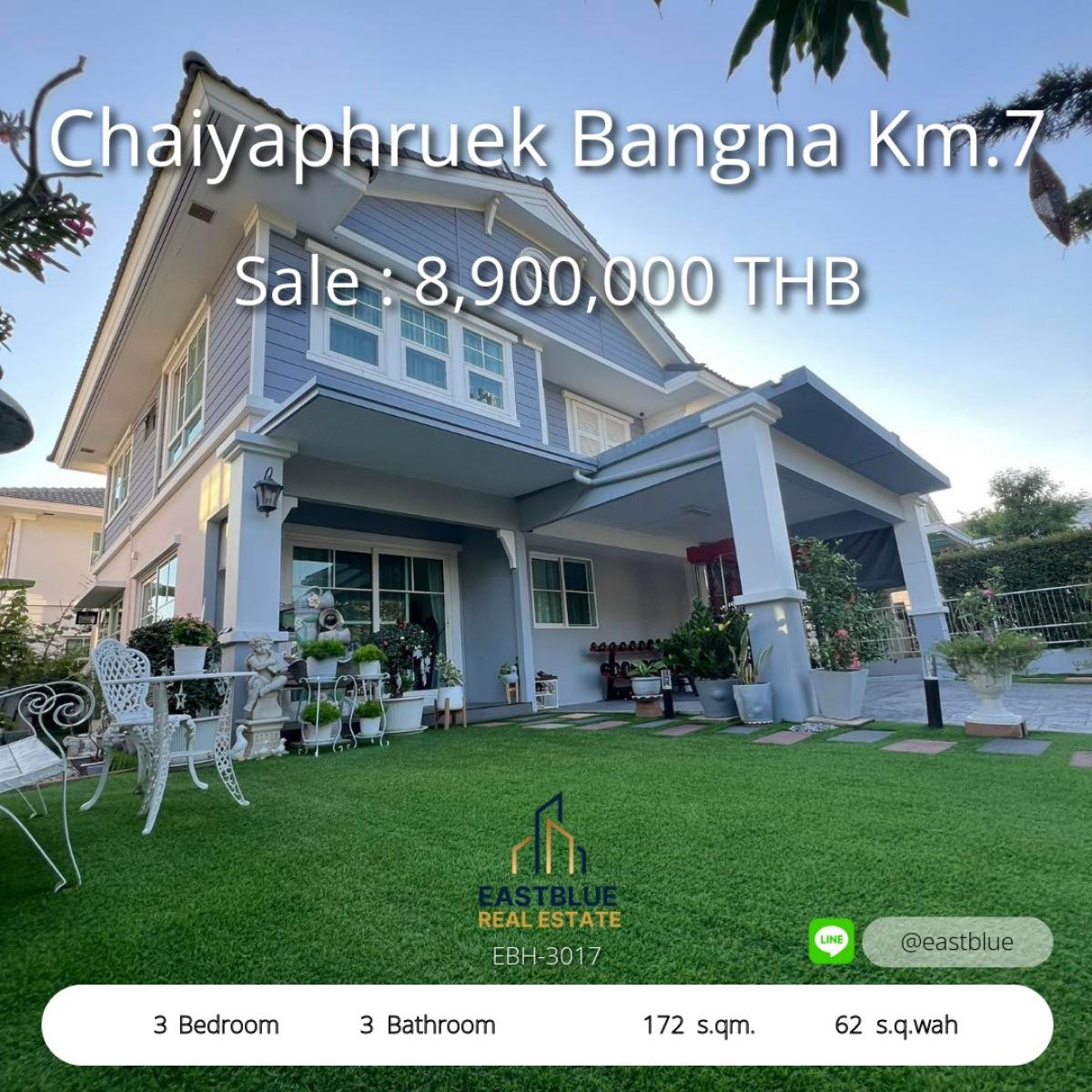 ขายบ้านบางนา แบริ่ง ลาซาล : บ้านเดี่ยว 3 ห้องนอน ใจกลางบางนา เริ่มต้น 8.9 ล้าน 
Dream Home in Bangna 3 Bedrooms, Only 8.9M THB!