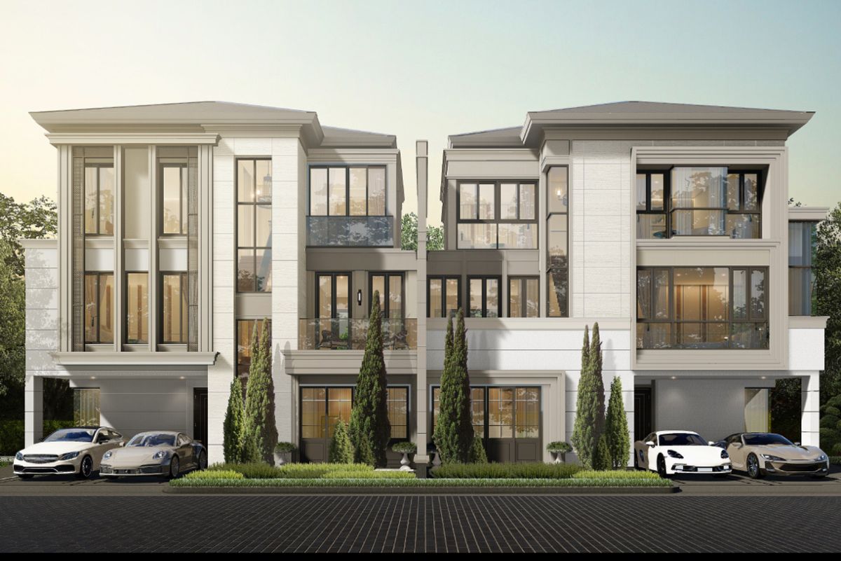 For SaleKasetsart, Ratchayothin : (SALE) Baan Klang Muang Classe Ratchayothin 🏡 3-story twin house size 234 sq.m. 42.5 sq.w. 4 bedrooms, 4 bathrooms, 2 parking spaces, starting 26.9 MB 📞 Make an appointment to visit the project 065-2614622 Tammy