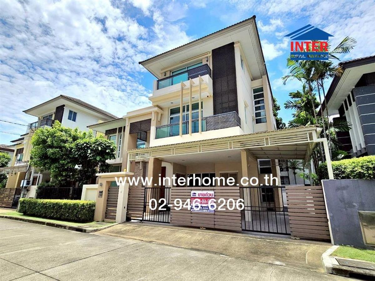 For SaleHouseNawamin, Ramindra : 3-storey detached house 83.2 sq.w., Grand Bangkok Boulevard, Ratchada-Ram Inthra, near PK25, Ram Inthra Ring 2, Ratchada-Ram Inthra Road, Nawamin Road, Kannayao District, Bangkok
