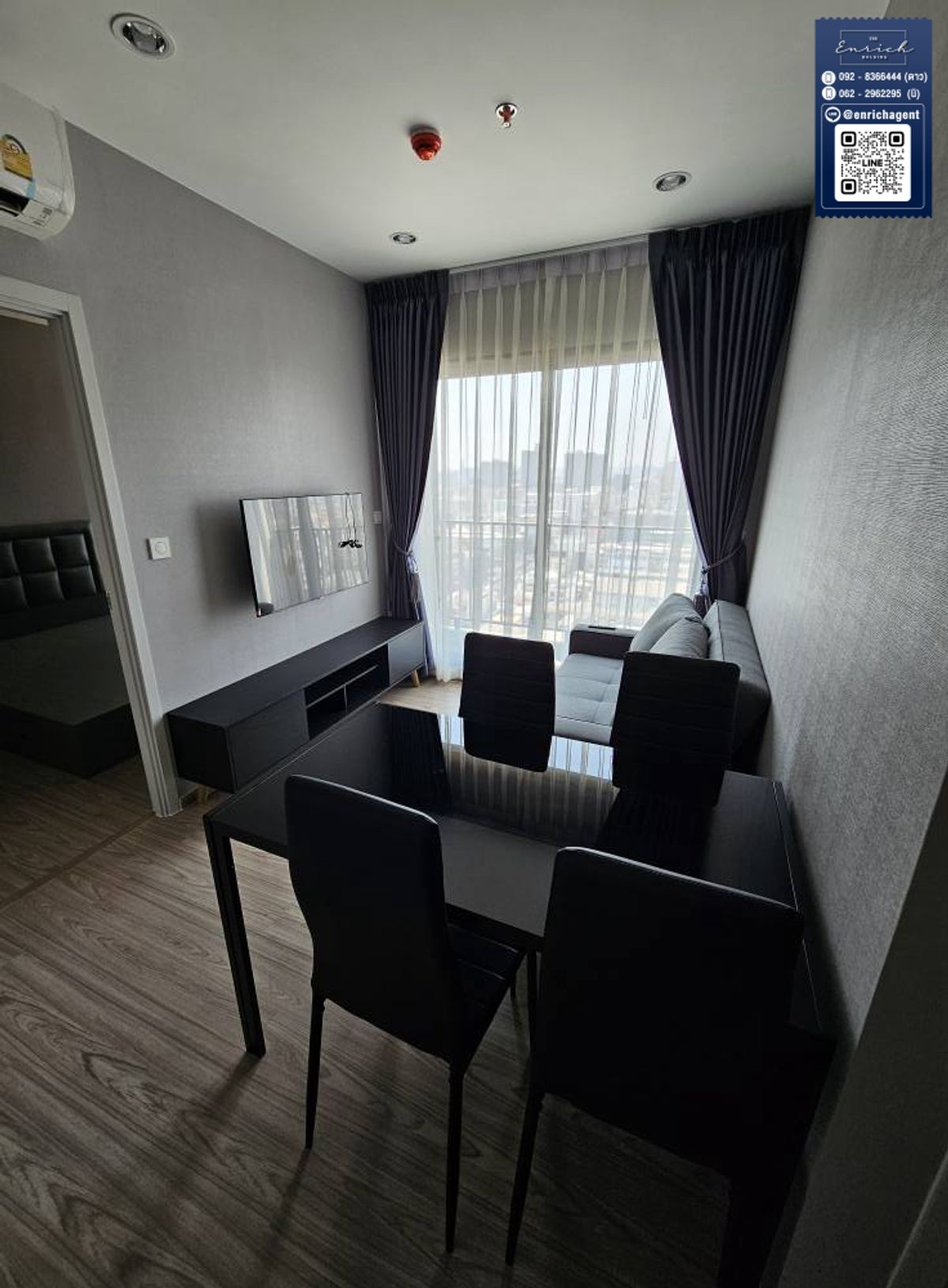 For RentCondoRamkhamhaeng, Hua Mak : 💙 Rent The Tree Hua Mak Interchange, complete corner room, ready to move in to Arl Hua Mak 💙 Tel. 062-2962295 Ni // Line ID: @enrichagent