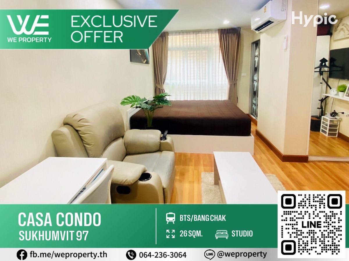 For SaleCondoOnnut, Udomsuk : Complete beautiful room This price has only one room !! ⭐Casa Condo Sukhumvit 97 (Casa Condo Sukhumvit 97)