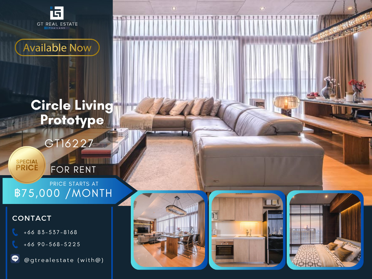 For RentCondoRama9, Petchburi, RCA : 💎 GT16227 | Condo for rent and sale at Circle living prototypes, convenient travel, beautiful-luxurious rooms, fully furnished. Ready to rent!!
