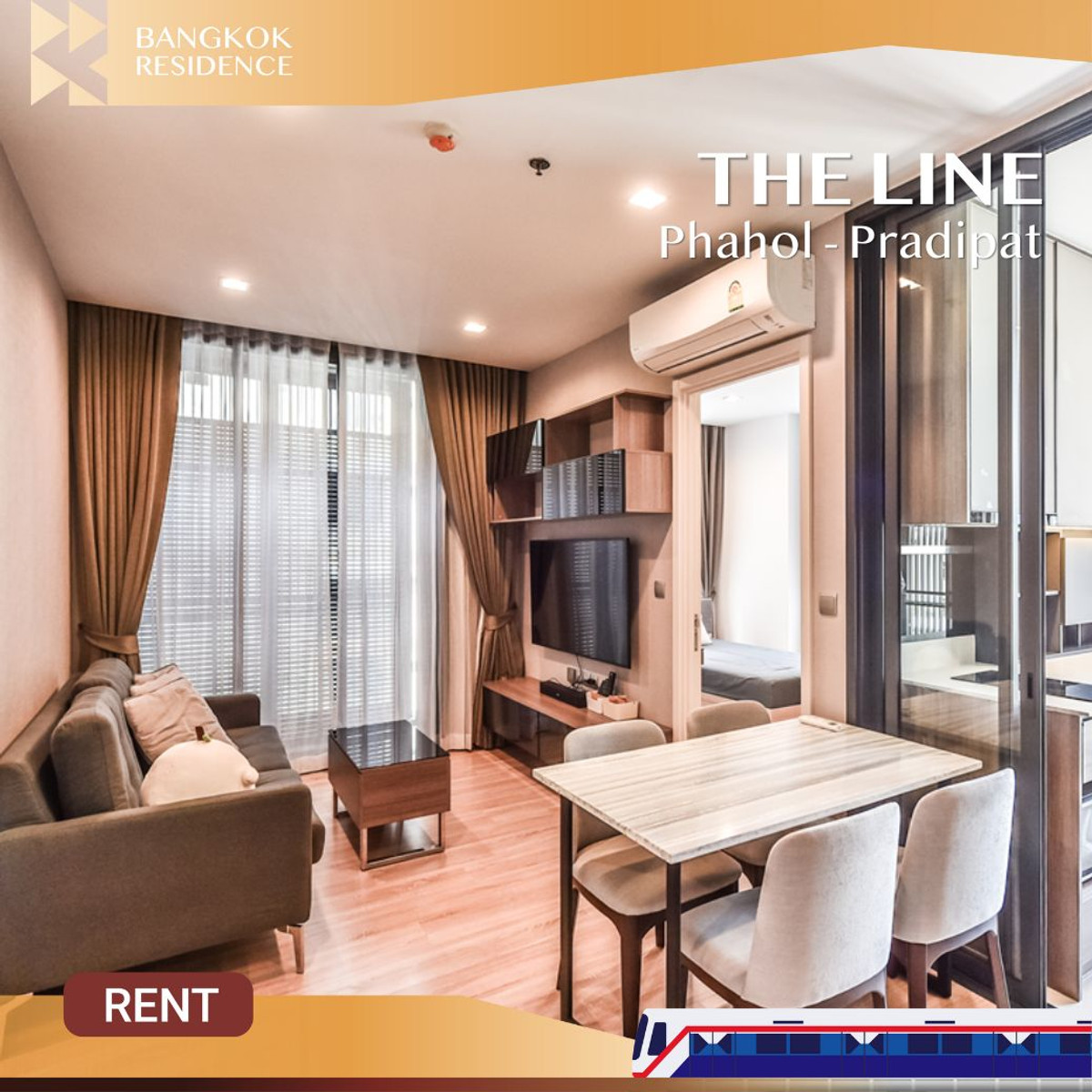ให้เช่าคอนโดสะพานควาย จตุจักร :  THE LINE Phahol - Pradipat  🌟 ยูนิตสวยเกินราคา 💸 ใกล้ BTS สะพานควาย 