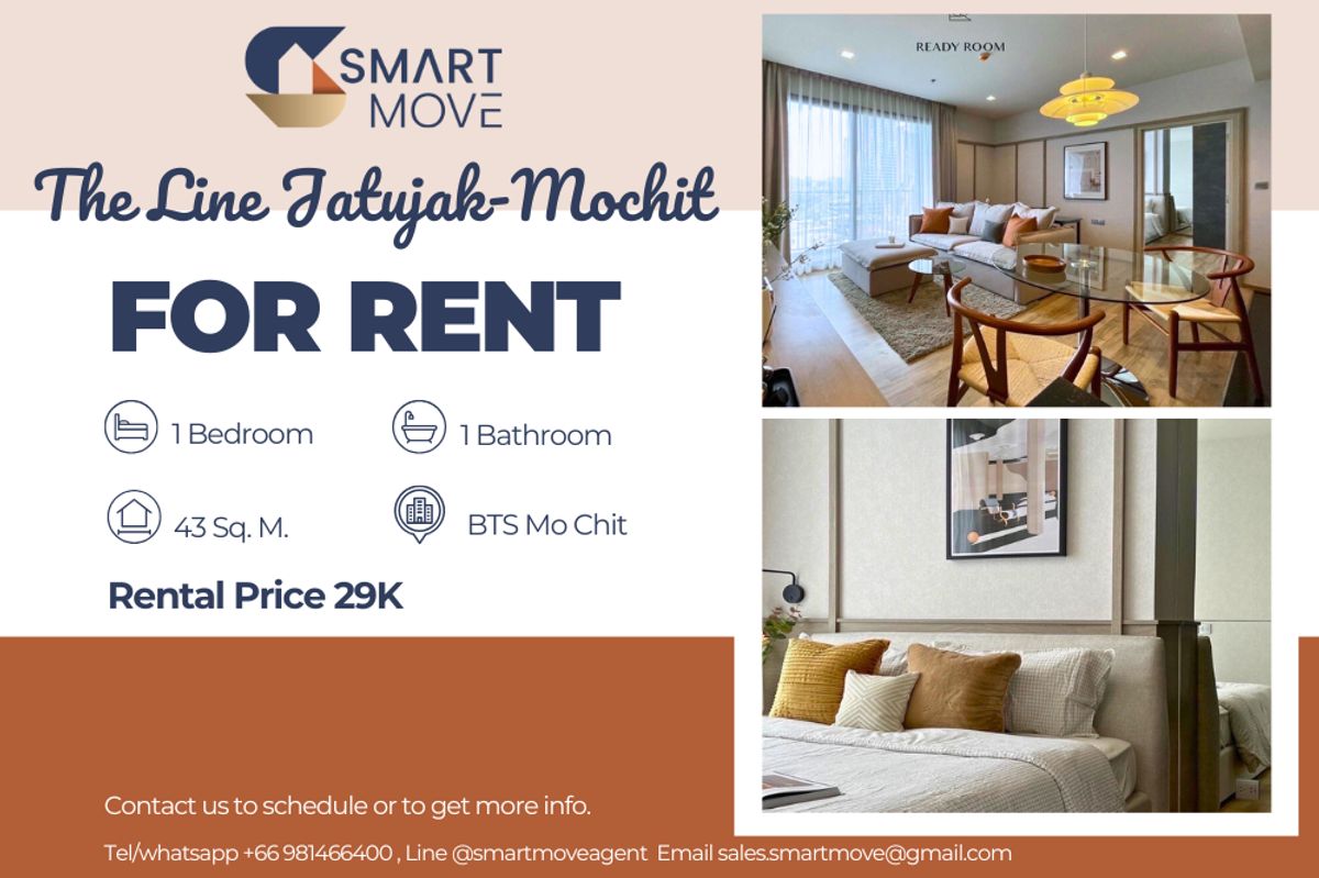 For RentCondoSapankwai,Jatujak : 🔥 For Rent !! high floor 13++, Rare Item, great facility !! 🔥 Code C20230104714......The Line Jatujak-Mochit, 1 bedroom, 1 bathroom, furnished, ready to move in 📣📣