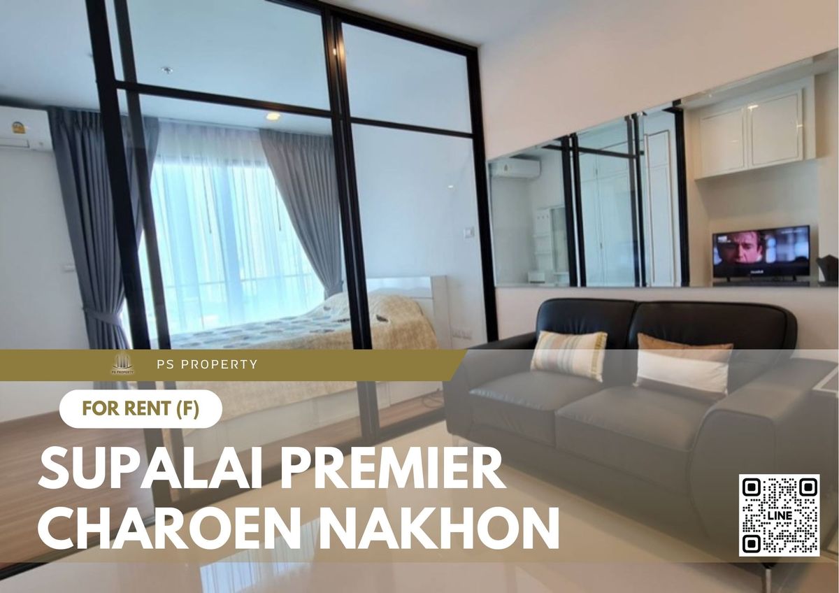 For RentCondoWongwianyai, Charoennakor : For rent ✨ Supalai Premier Charoen Nakhon ✨ near BTS Krung Thonburi, fully furnished and equipped with appliances