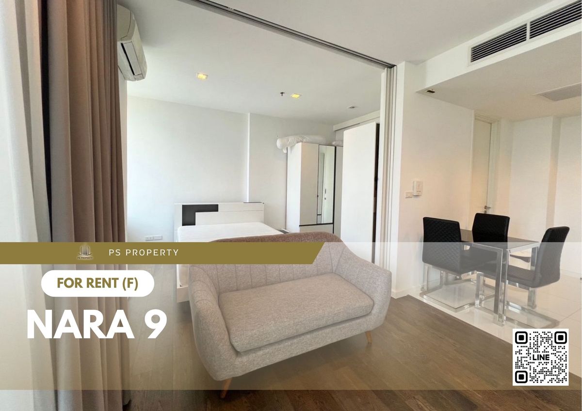 For RentCondoSathorn, Narathiwat : For rent ✨ Nara 9 ✨ next to BRT Akhan Songkhro Station, fully furnished and equipped with appliances