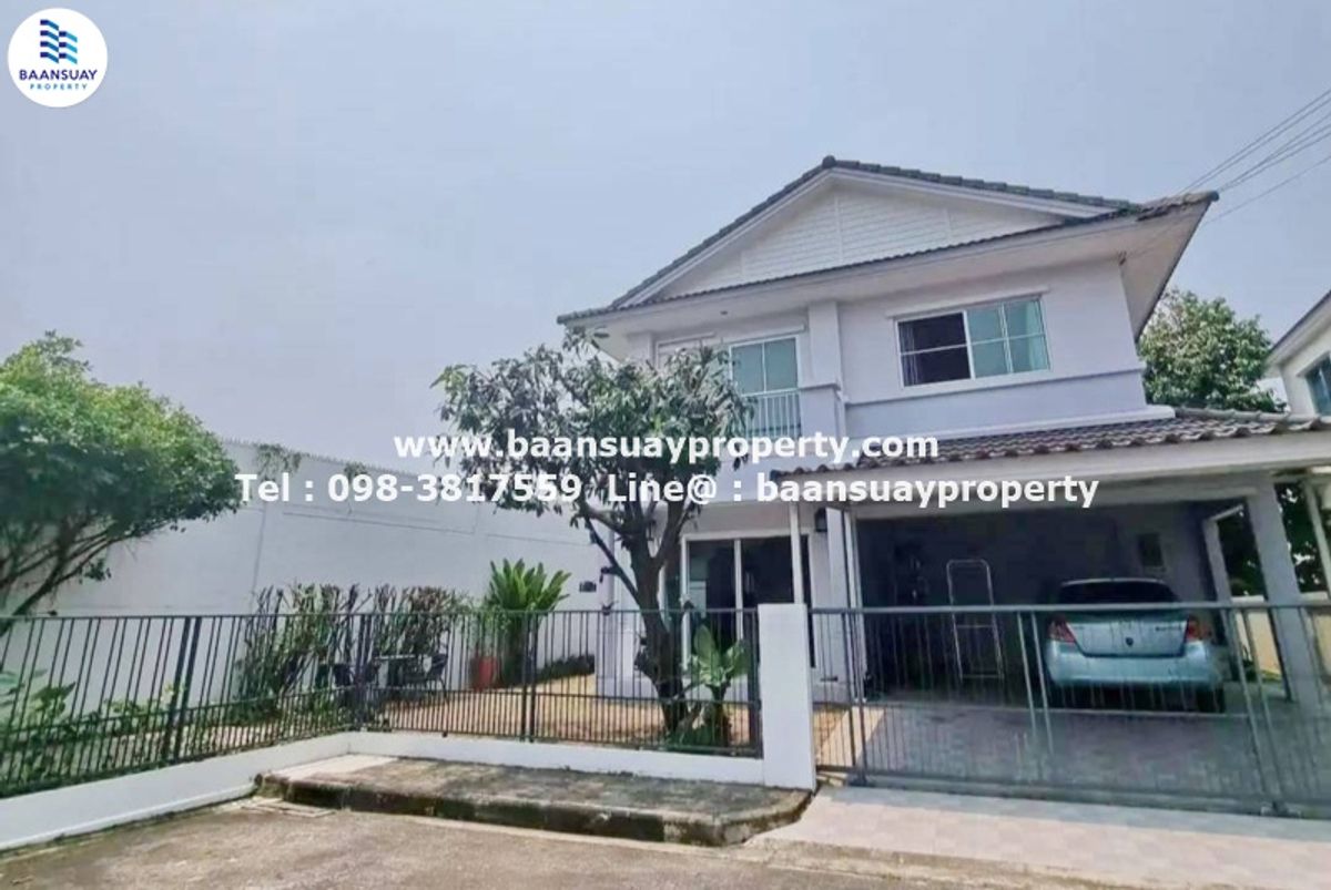For RentHouseRama5, Ratchapruek, Bangkruai : Rent a 2 -story detached house behind the corner of Ratchapruek Road, near Central Westwill.