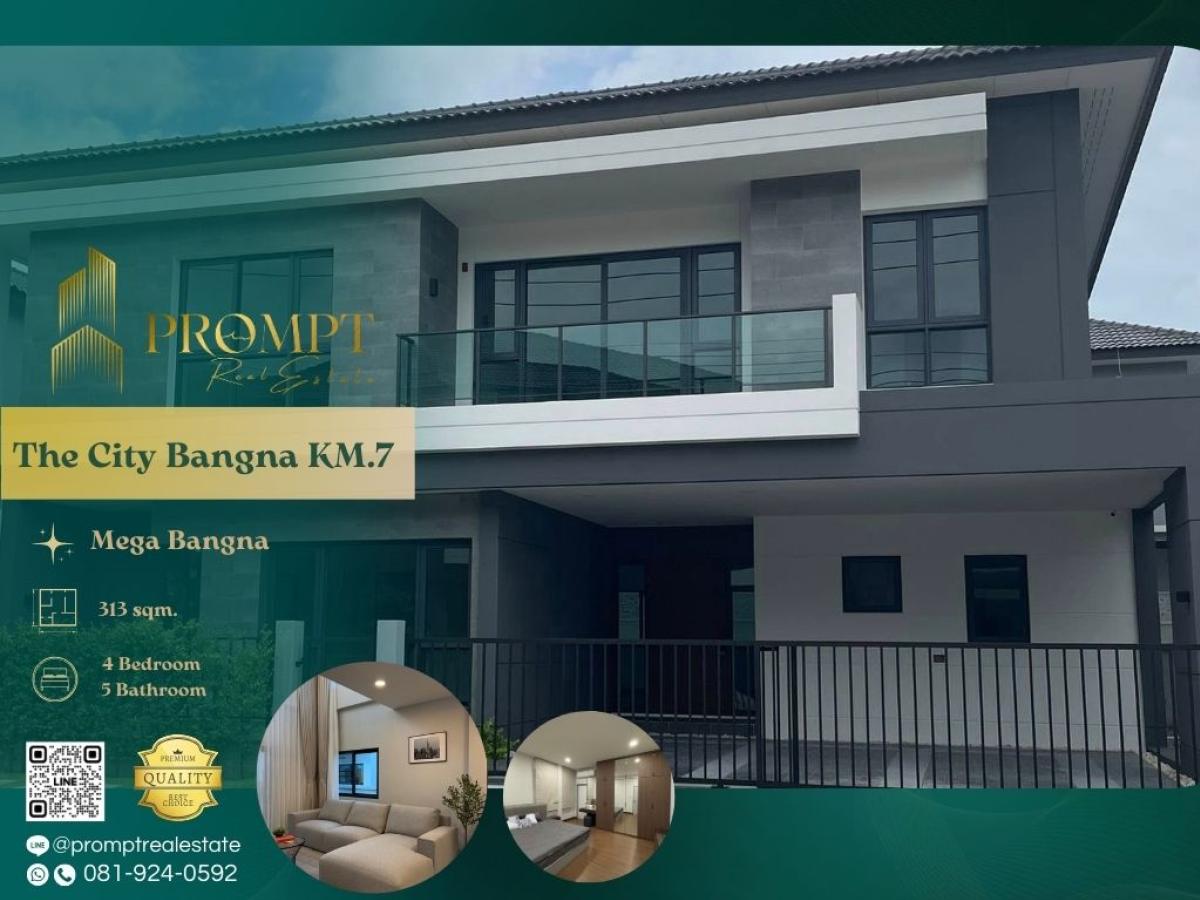 For RentHouseBangna, Bearing, Lasalle : ST13309 - The City Bangna KM.7 :  เดอะ ซิตี้ บางนา กม.7 - Mega Bangna, International School (SISB / TCIS / Concordian), Suvarnabhumi Airport