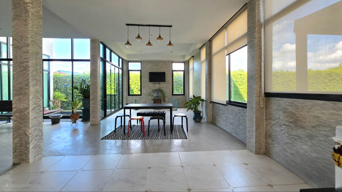 For SaleHouseNonthaburi, Bang Yai, Bangbuathong : 2 -story house for sale in Loft style, beautiful, elegant, peaceful on the land 123 square wah, Bang Bua Thong, Nonthaburi - 0066HS