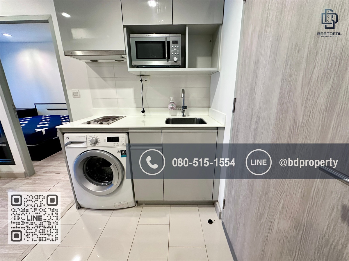 For RentCondoRama9, Petchburi, RCA : Bestdeal for rent now !!! Price 15,500/month only 1 bedroom 31 sqm. Beautiful room. Furniture and electrical appliances “IDEO Mobi Rama 9“ near MRT and Central Rama 9, only 80 m.