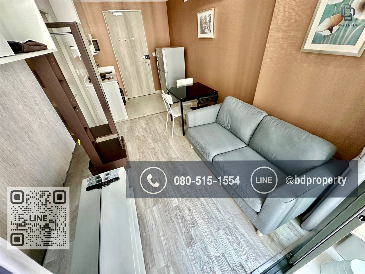 For RentCondoRama9, Petchburi, RCA : Bestdeal for rent 1 bedroom 31 sqm. Beautiful room. Furniture and electrical appliances are ready to move in. Price 16,000/month only 