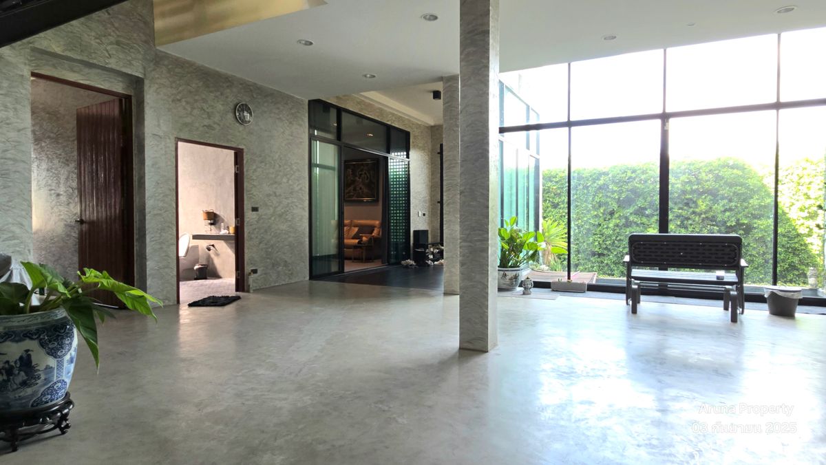 For SaleHouseNonthaburi, Bang Yai, Bangbuathong : 2 -story house for sale in Loft style, beautiful, elegant, peaceful on the land 123 square wah, Bang Bua Thong, Nonthaburi - 0066HS