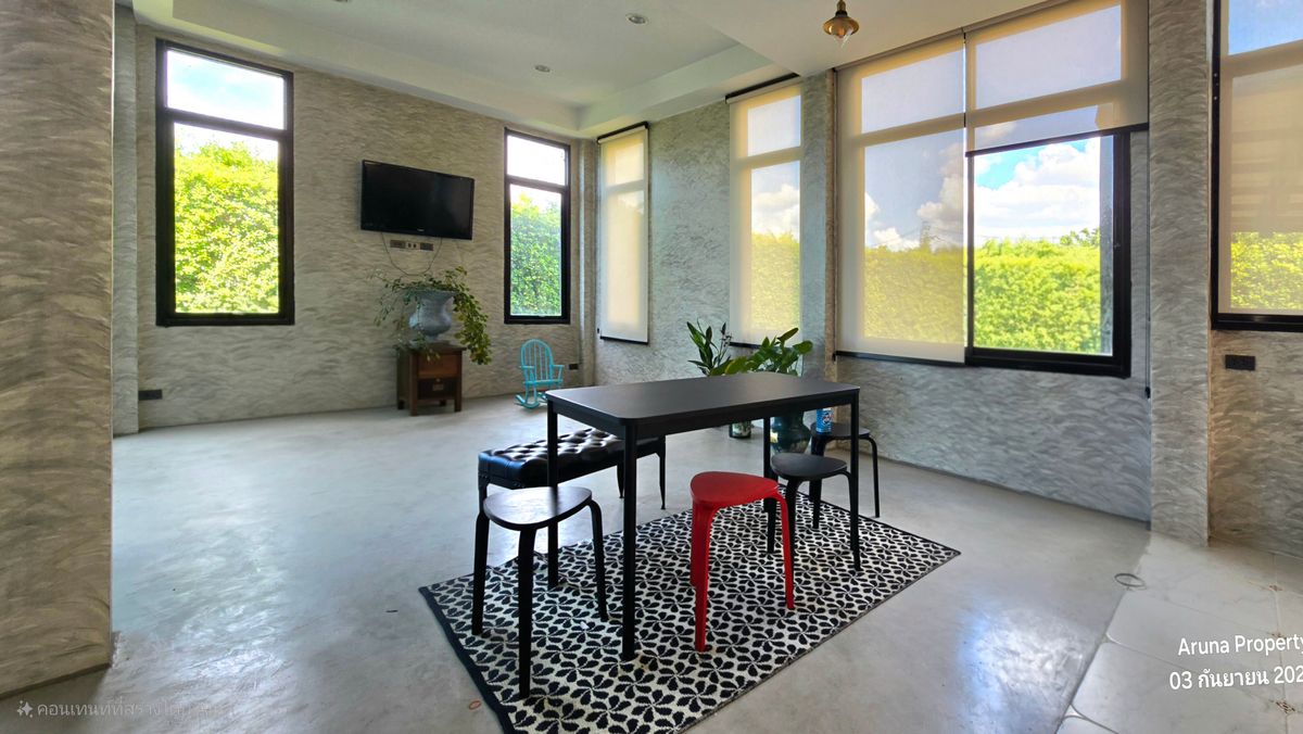 For SaleHouseNonthaburi, Bang Yai, Bangbuathong : 2 -story house for sale in Loft style, beautiful, elegant, peaceful on the land 123 square wah, Bang Bua Thong, Nonthaburi - 0066HS