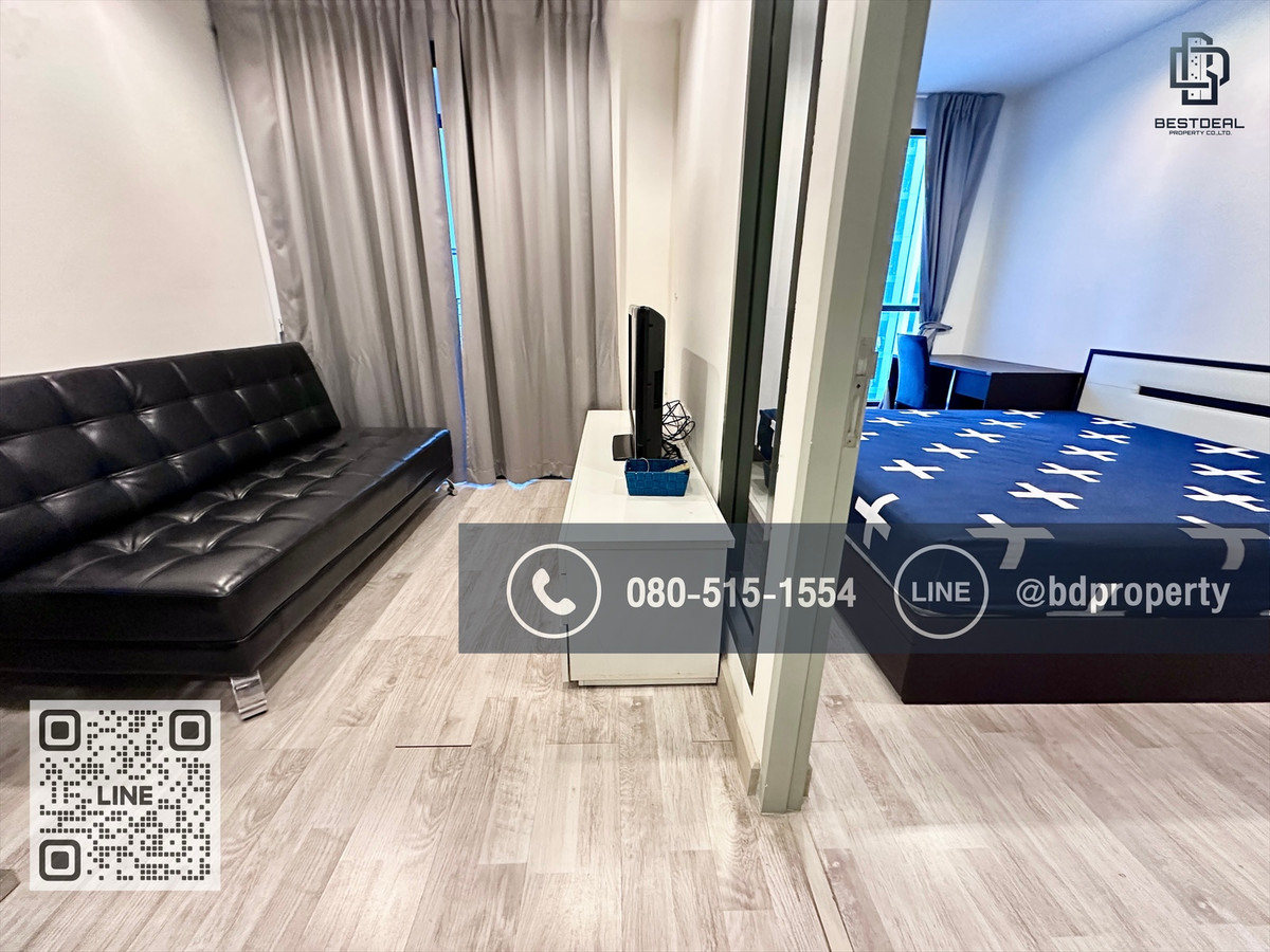 For RentCondoRama9, Petchburi, RCA : Bestdeal for rent now !!! Price 15,500/month only 1 bedroom 31 sqm. Beautiful room. Furniture and electrical appliances “IDEO Mobi Rama 9“ near MRT and Central Rama 9, only 80 m.