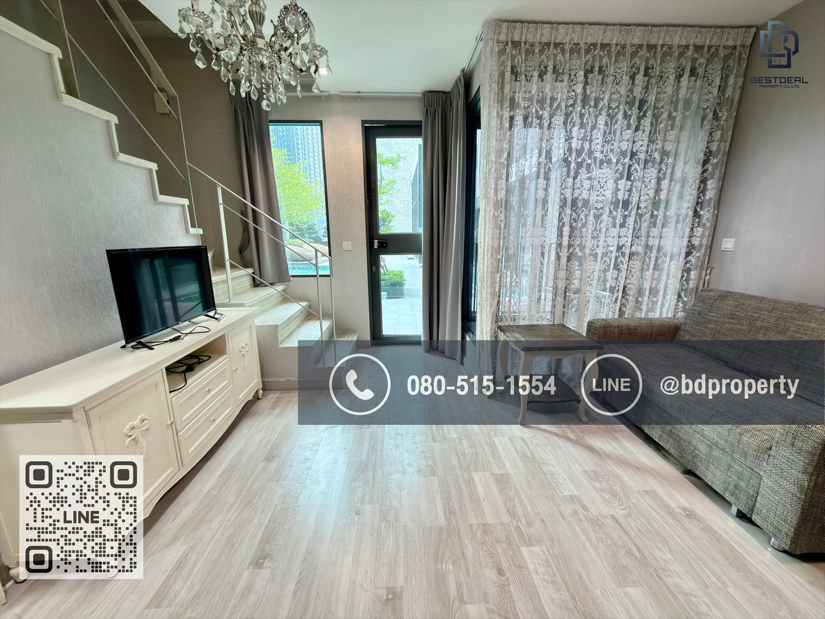 ให้เช่าคอนโดพระราม 9 เพชรบุรีตัดใหม่ RCA : Bestdeal ให้ด่วน!!! Duplex 1 Bed ราคา 18,500บาท/เดือน  เฟอร์นิเจอร์และเครื่องใช้ไฟฟ้าครบพร้อมเข้าอยู่กลางเดือนมค.69   ใกล้MRTและเซ็นทรัลพระราม 9 เพียง 80 ม.