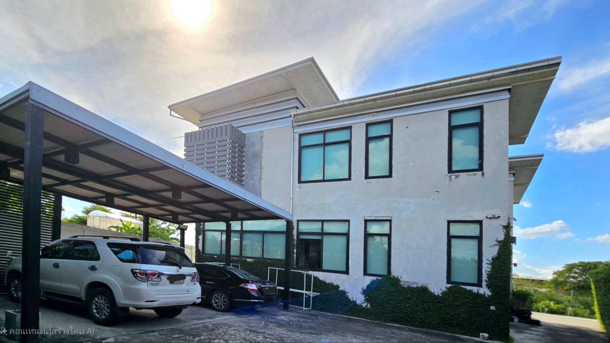 For SaleHouseNonthaburi, Bang Yai, Bangbuathong : 2 -story house for sale in Loft style, beautiful, elegant, peaceful on the land 123 square wah, Bang Bua Thong, Nonthaburi - 0066HS