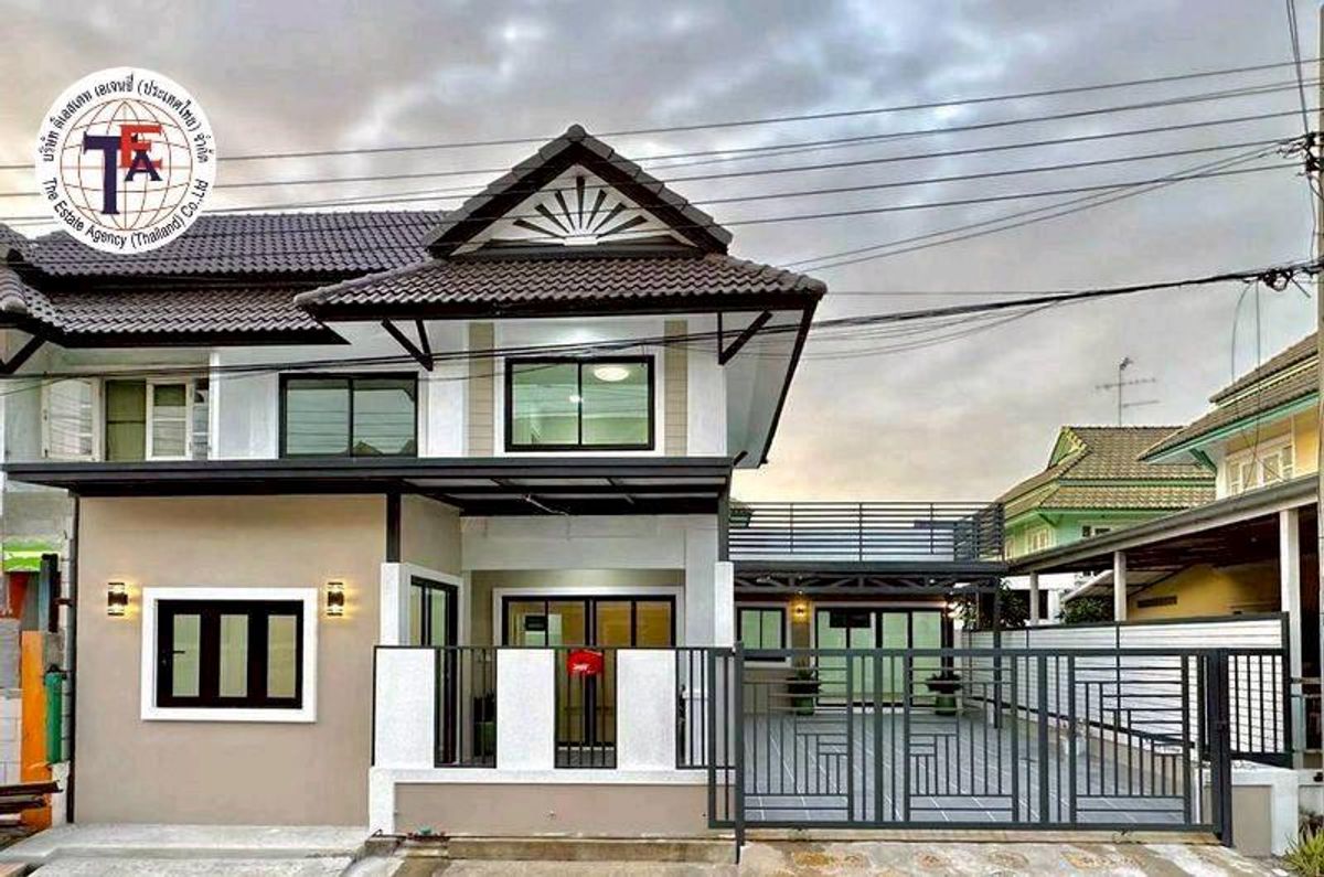 For SaleNonthaburi, Bang Yai, Bangbuathong : 2 storey house for sale, Pruksa Village, 19 Bang Khurad Bang Bua Thong, Lat Pla Duk Temple, Central West Central Pinklao, The Mall Ngamwongwan, Seven Market, Central Hospital