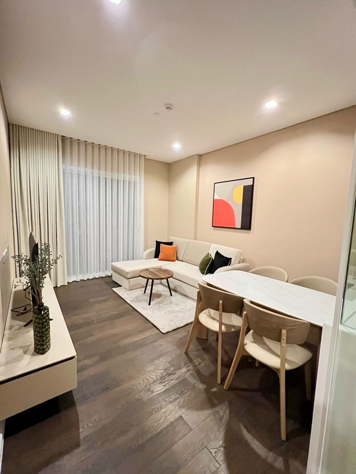 For RentCondoLadprao, Central Ladprao : 📣 (Owner) for rent, The Saint Residences, five Lat Phrao 2 bedrooms, 2 bathrooms, beautiful corner rooms, beautiful views.