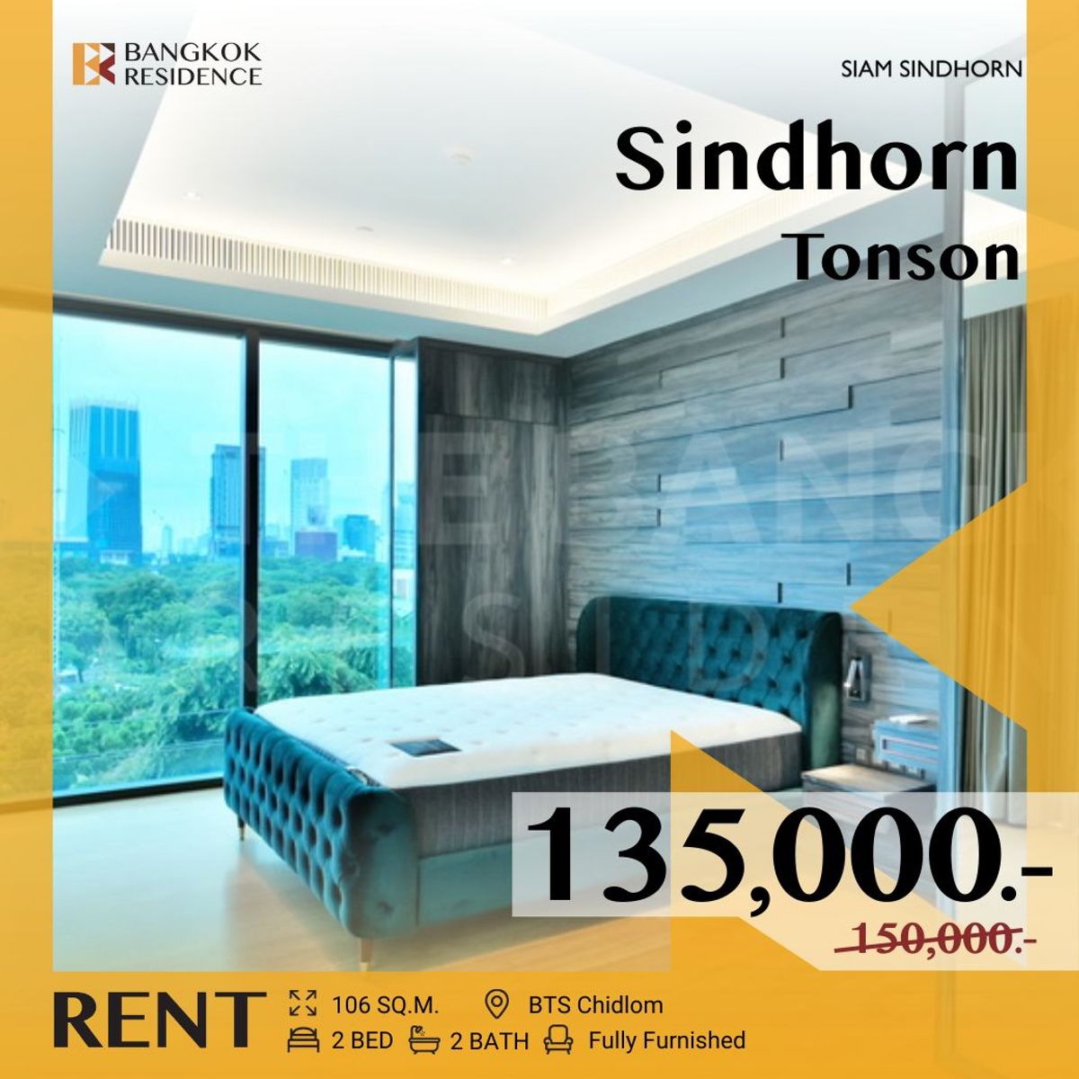 ให้เช่าคอนโดวิทยุ ชิดลม หลังสวน : 𝐄𝐱𝐩𝐞𝐫𝐢𝐞𝐧𝐜𝐞 𝐫𝐞𝐟𝐢𝐧𝐞𝐝 𝐥𝐢𝐯𝐢𝐧𝐠 at Sindhorn Tonson ✨ Elegance & Modern unit ใกล้ BTS ชิดลม
