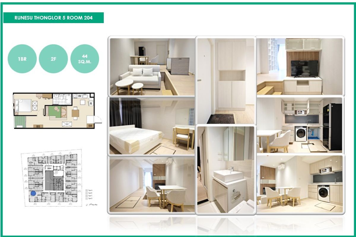 ให้เช่าคอนโดสุขุมวิท อโศก ทองหล่อ : JK-480 ให้เช่า! Runesu Thonglor 5 
