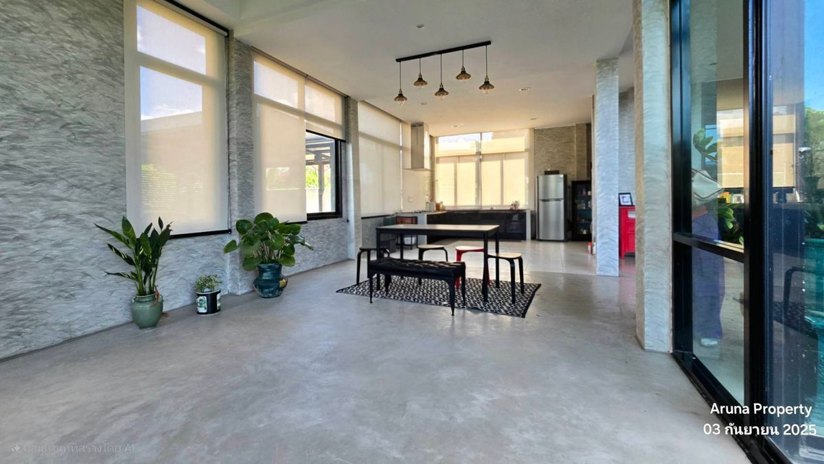 For SaleHouseNonthaburi, Bang Yai, Bangbuathong : 2 -story house for sale in Loft style, beautiful, elegant, peaceful on the land 123 square wah, Bang Bua Thong, Nonthaburi - 0066HS