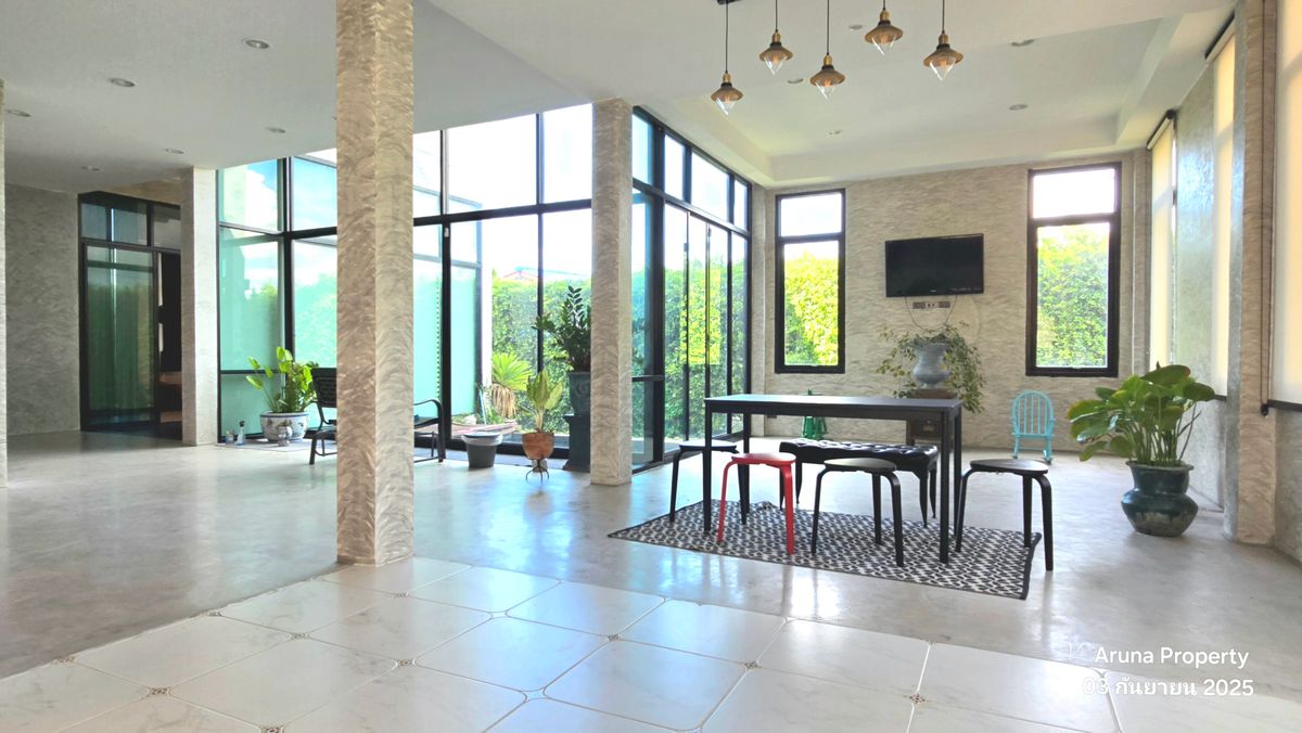 For SaleHouseNonthaburi, Bang Yai, Bangbuathong : 2 -story house for sale in Loft style, beautiful, elegant, peaceful on the land 123 square wah, Bang Bua Thong, Nonthaburi - 0066HS