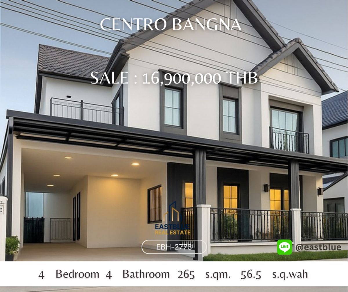 For SaleHouseBangna, Bearing, Lasalle : Centro Bangna is fully decorated, ready to be sold cheaply.