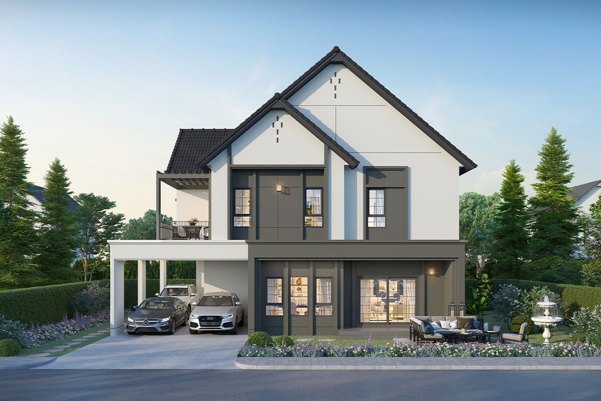 ขายบ้านบางนา แบริ่ง ลาซาล : Centro Bangna – Large 4-Bedroom Family Home with Private Garden House – 65 SQ.W. | 280 SQ.M. | 4 Bedrooms | ฿13.9 Million