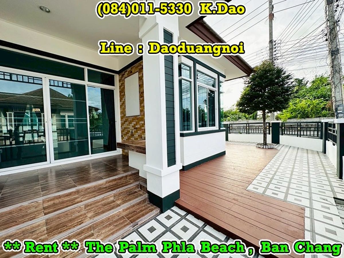 For RentHouseRayong : #Thepalm pHLA beach, Ban Chang *** Corner House *** New Renovation House