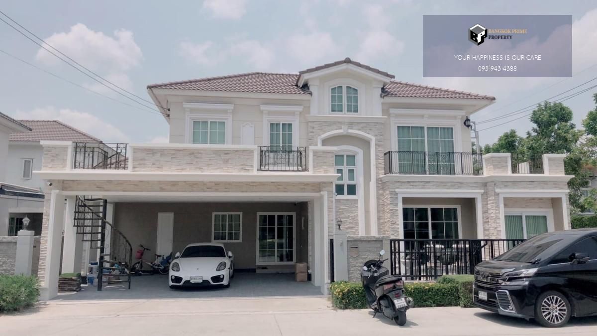 For SaleHouseKaset Nawamin,Ladplakao : Grandio Ladphrao-Kasetnawamin | Detached house, front corner plot, garden view #2025082911591