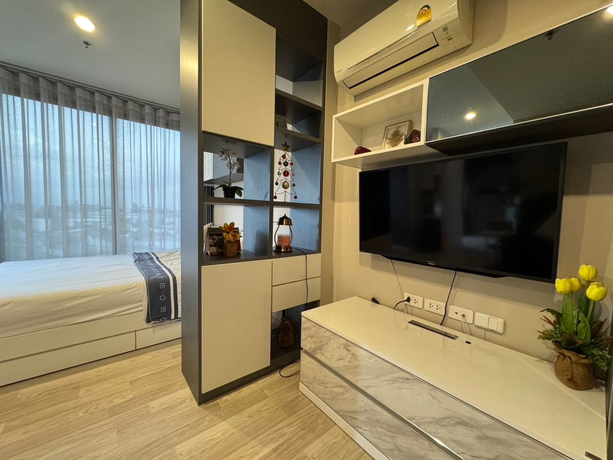 For RentCondoBangna, Bearing, Lasalle : IDEO Mobi EastPoint-200 meters BTS Bangna / 100 meters St. Andrews International School 1 Bedroom 29 sq.m. | Floor 6 | Built-in corner room with hot protection film