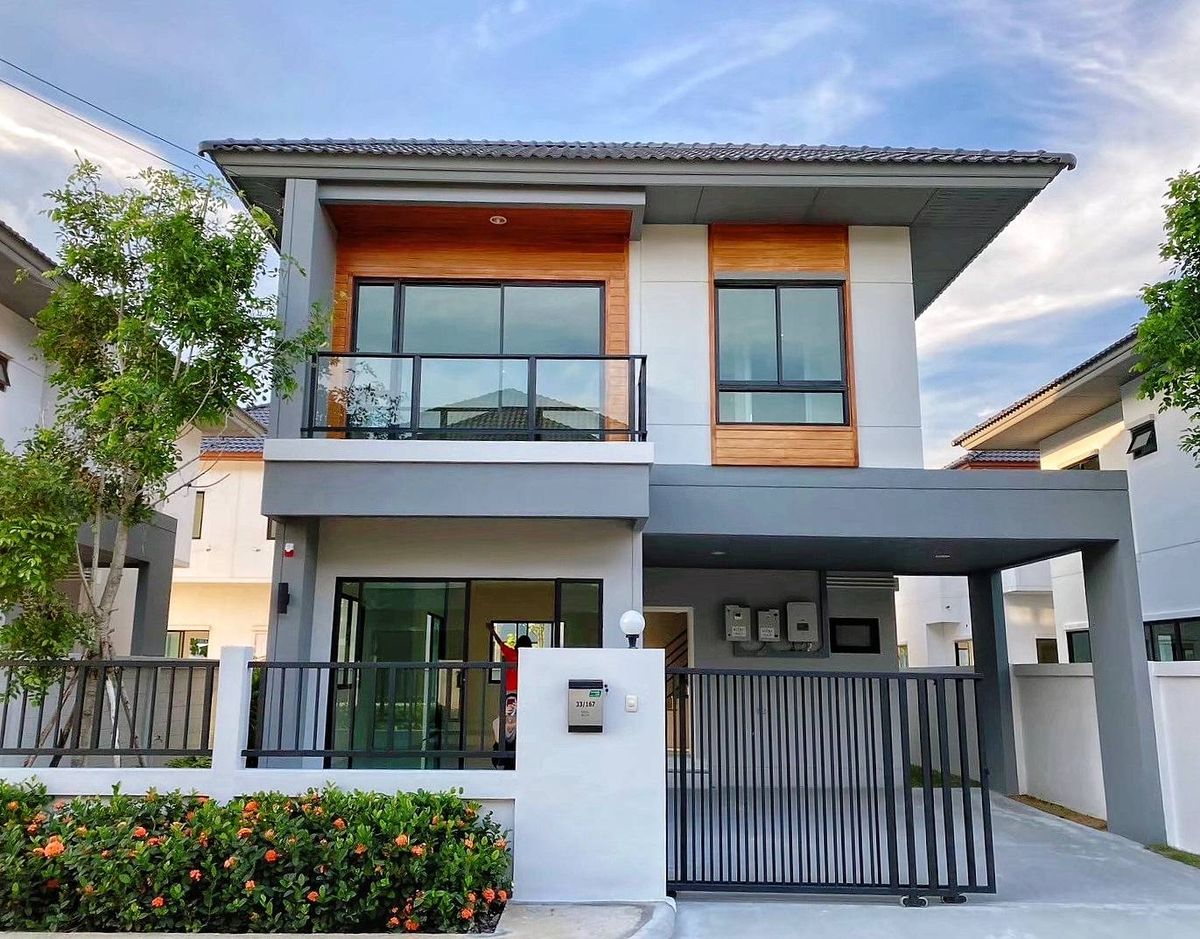 For SaleHouseNawamin, Ramindra : Beautiful house ready to move in, Sena Park Ville, Ramintra-Wongwaen 3