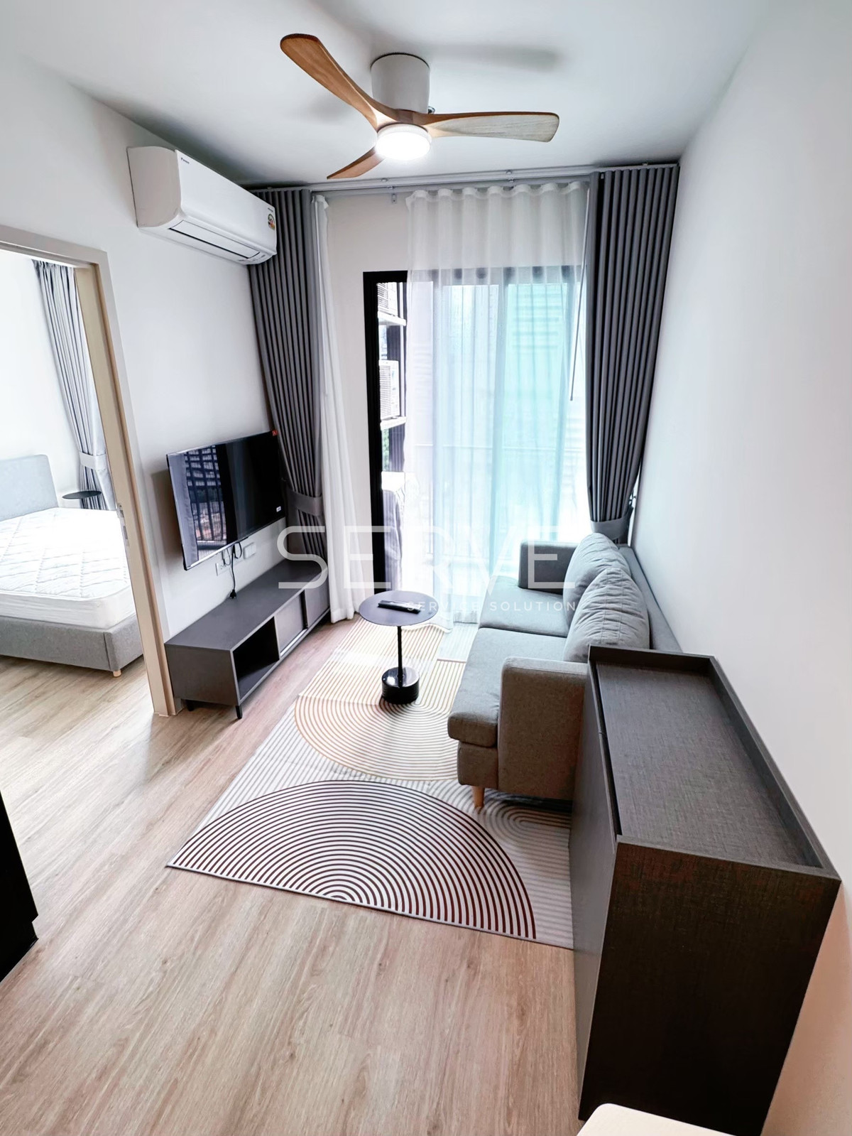 For RentCondoRama9, Petchburi, RCA : 1 Bed 1 Bath Nice Room New Condo Good Location  Close to MRT Phra Ram 9  220 m  @ NUE District R9