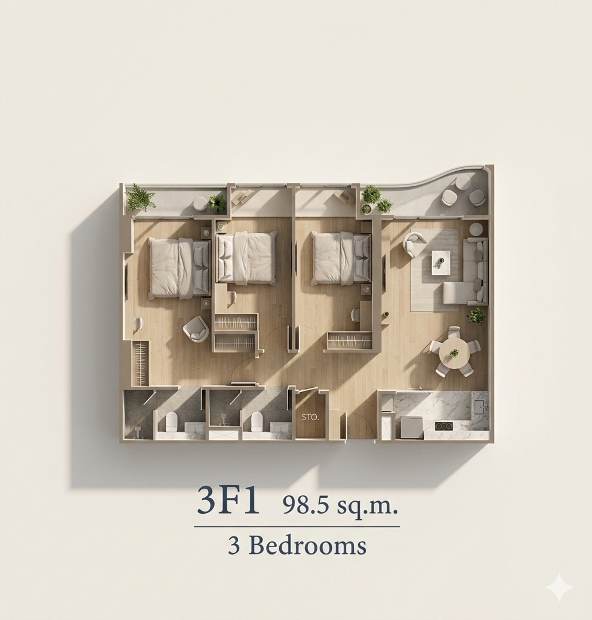 For SaleCondoSukhumvit, Asoke, Thonglor : FQ【Owner’s Post 】 Supalai Elite 39 | Spacious 3-Bedroom Luxury Condo