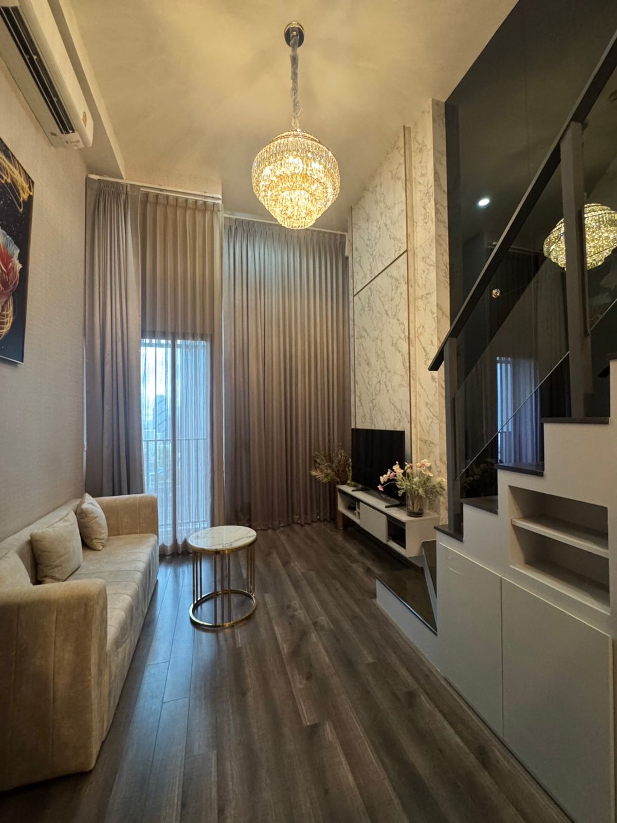 ให้เช่าคอนโดพระราม 9 เพชรบุรีตัดใหม่ RCA : 🔥 For Rent Duplex 1Bedrooms 🔥 Knightbrige Space Rama9